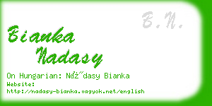 bianka nadasy business card